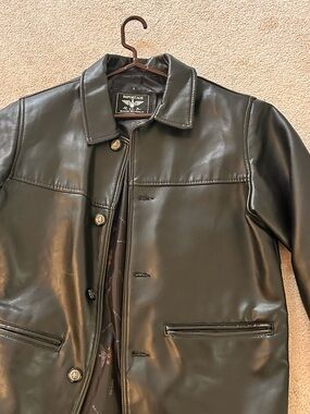 Reportage R.G.A. Black Leather Men's Coat
